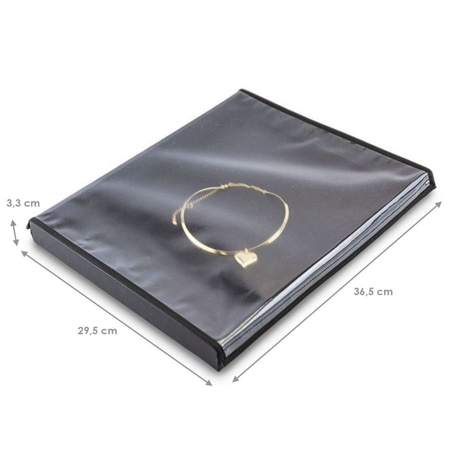 Bandeja Grande Expositora para Joias - 29,5x36,5x3,3 cm. Dunny Preto