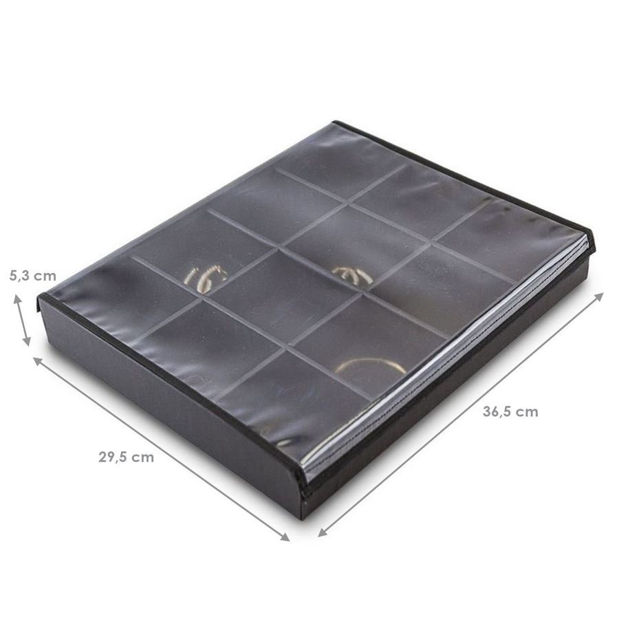 Bandeja Grande Expositora para Joias - 29,5x36,5x5,3 cm. Dunny Preto