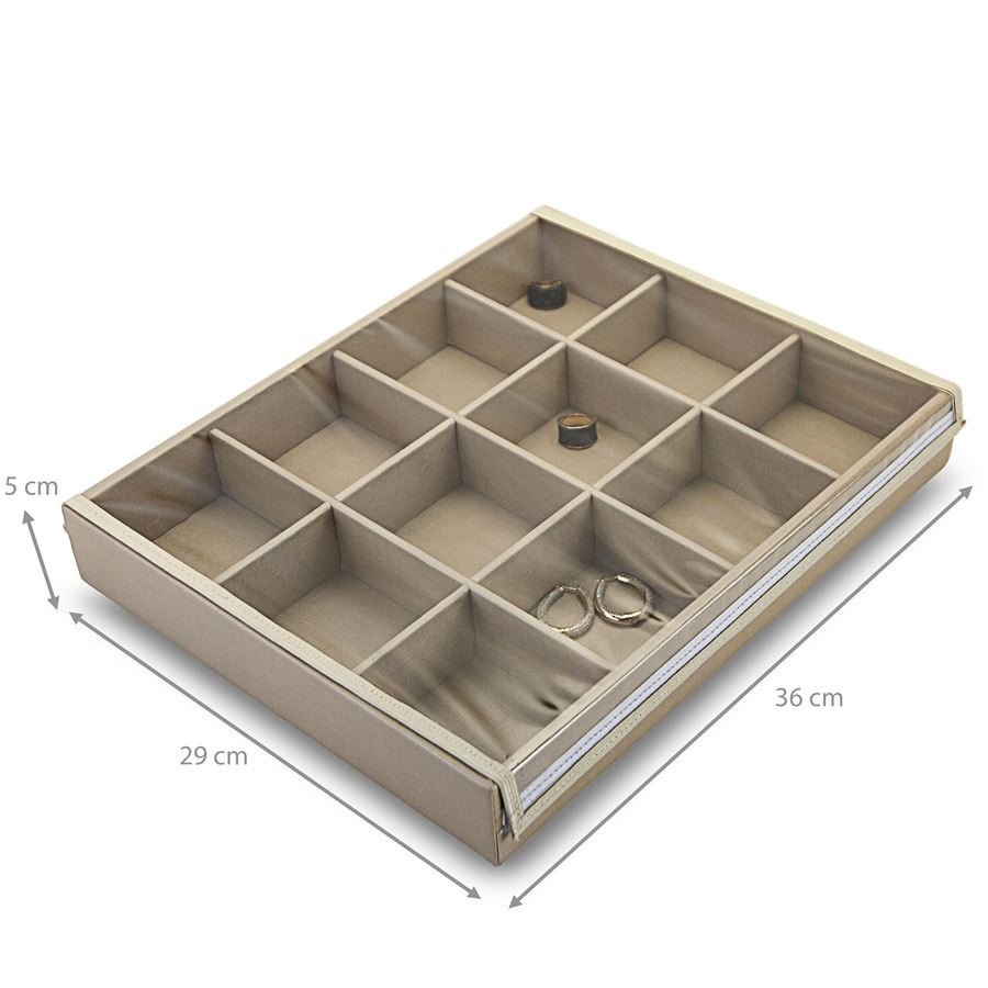 Bandeja Grande Expositora para Joias - 29,5x36,5x5,3 cm. Dunny Champagne