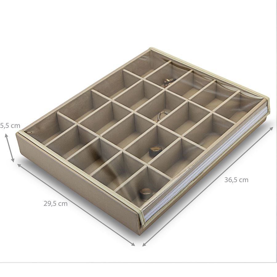 Bandeja Grande Expositora para Joias - 29,5x36,5x5,3 cm. Dunny Champagne