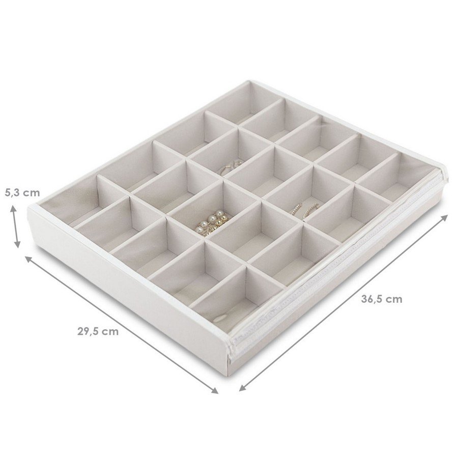 Bandeja Grande Expositora para Joias - 29,5x36,5x5,3 cm. Dunny Off White