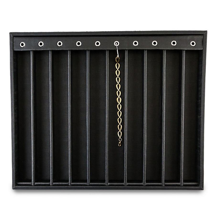 Bandeja Grande Expositora para Pulseiras - 29,5x36,5x2,3 cm. Dunny Preto