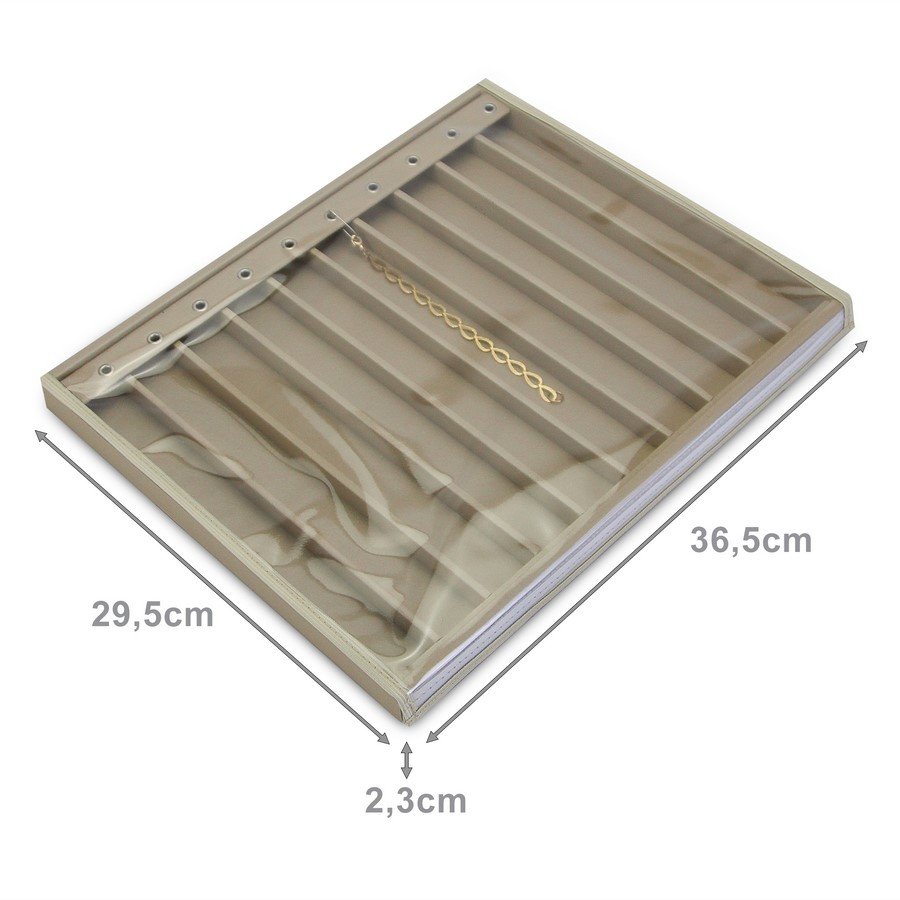 Bandeja Grande Expositora para Pulseiras - 29,5x36,5x2,3 cm. Dunny Champagne