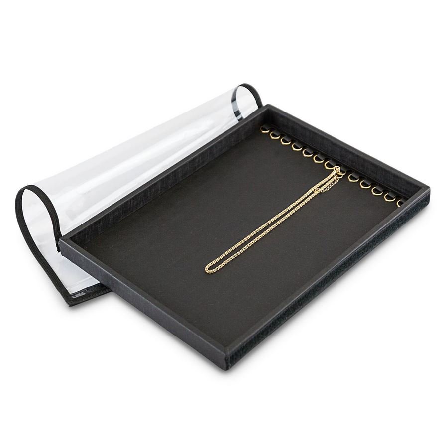 Bandeja Média Expositora para Correntes - 21,5x29,5x2,3 cm. Dunny Preto