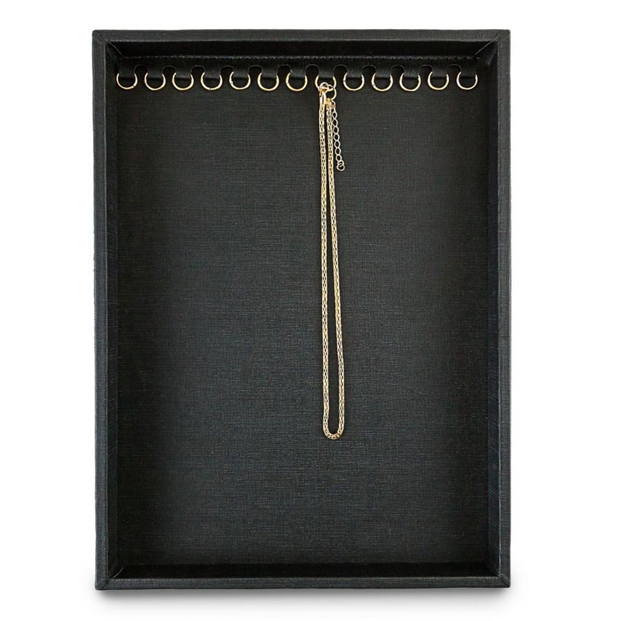 Bandeja Média Expositora para Correntes - 21,5x29,5x2,3 cm. Dunny Preto