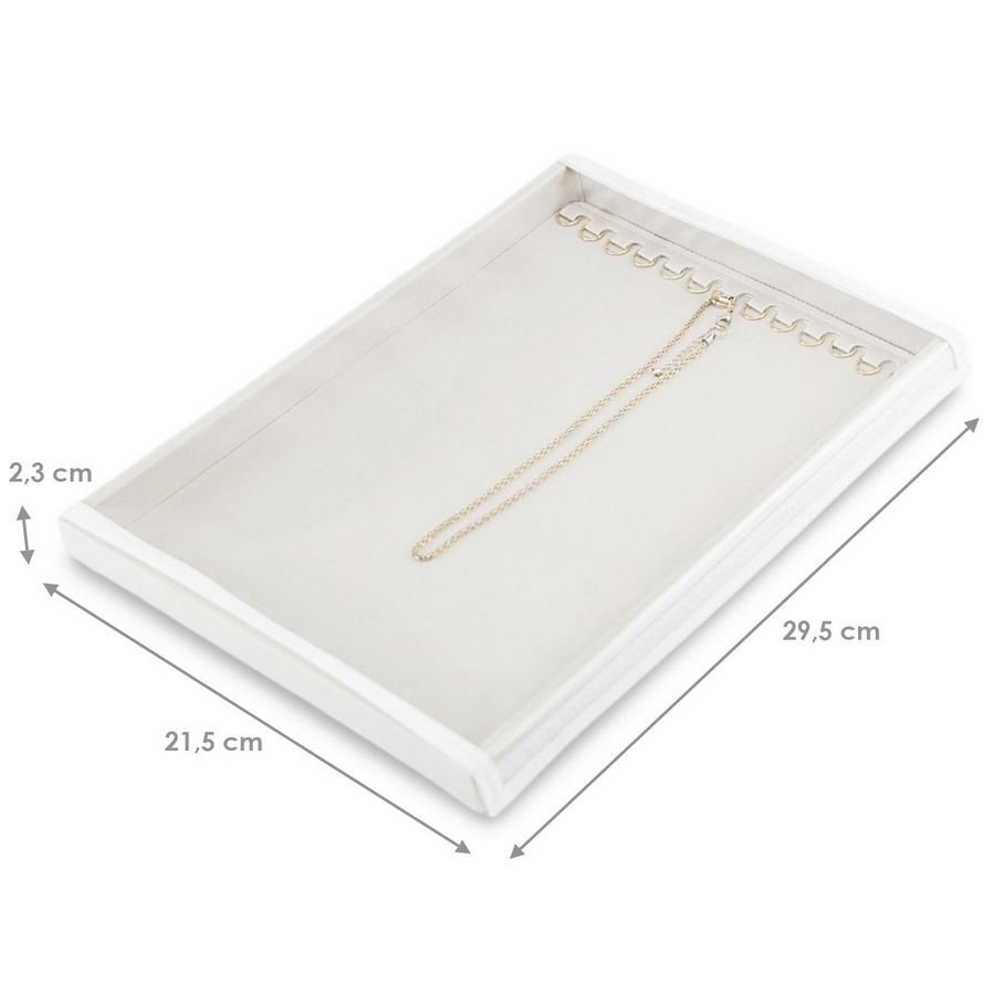 Bandeja Média Expositora para Correntes - 21,5x29,5x2,3 cm. Dunny Off White