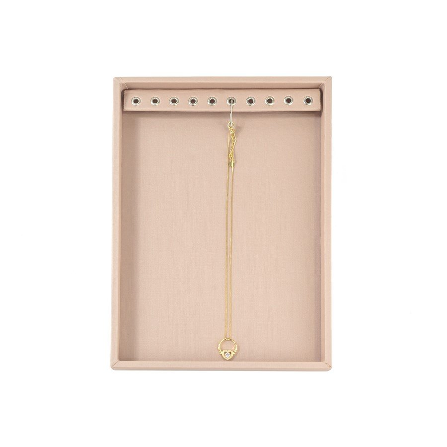 Bandeja Média Expositora para Correntes - 21,5x29,5x2,3 cm. Dunny Rosa Cha