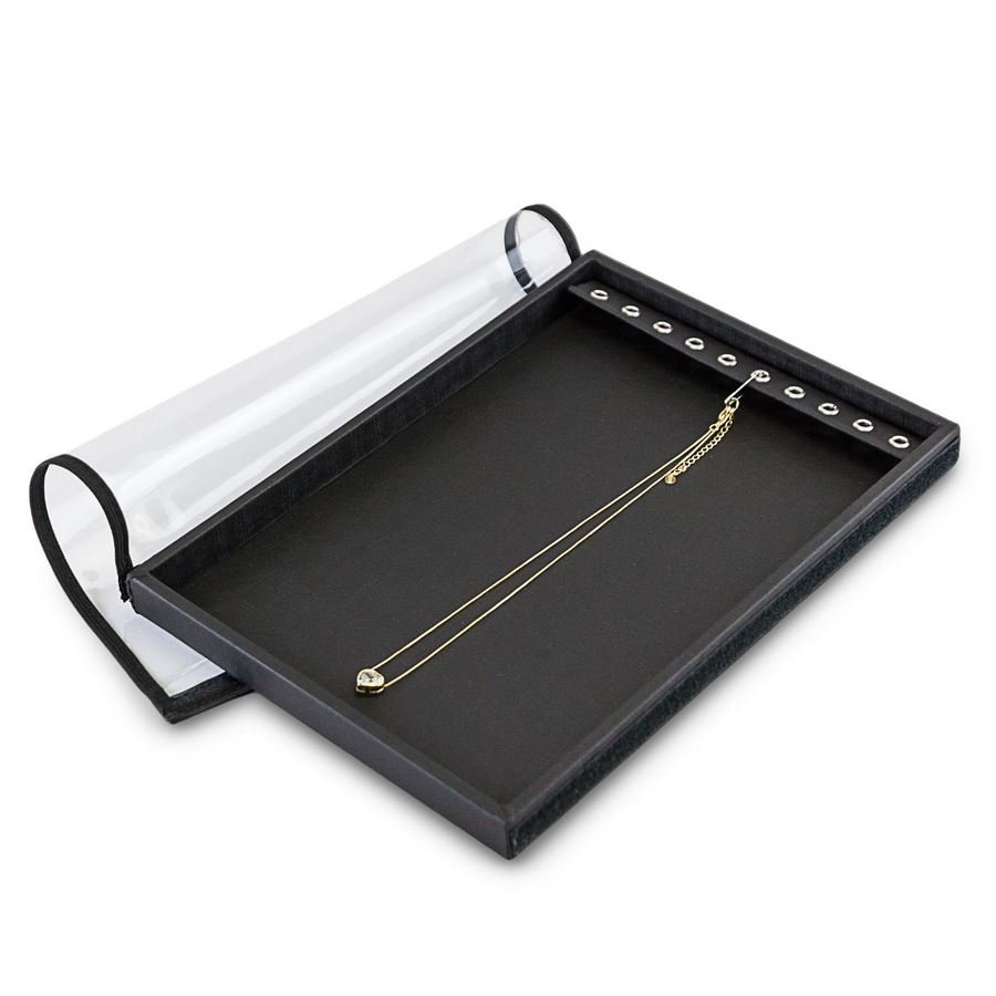 Bandeja Média Expositora para Correntes - 21,5x29,5x2,3 cm. Dunny Preto
