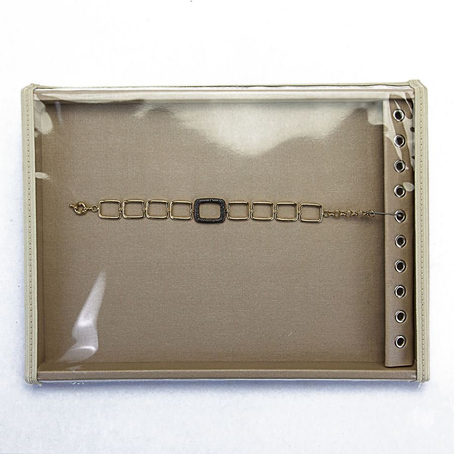 Bandeja Média Expositora para Correntes - 21,5x29,5x2,3 cm. Dunny Champagne