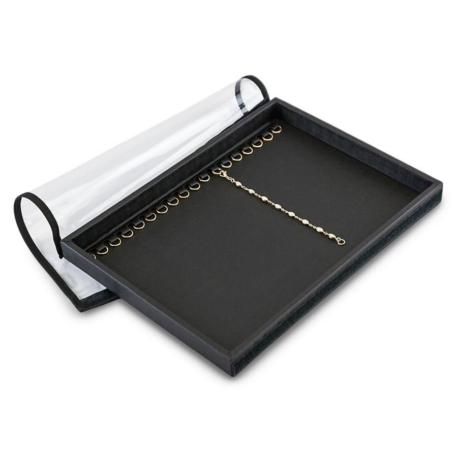 Bandeja Expositora Para Pulseiras-Média 21,5x29,5x2,3 cm Dunny Preto