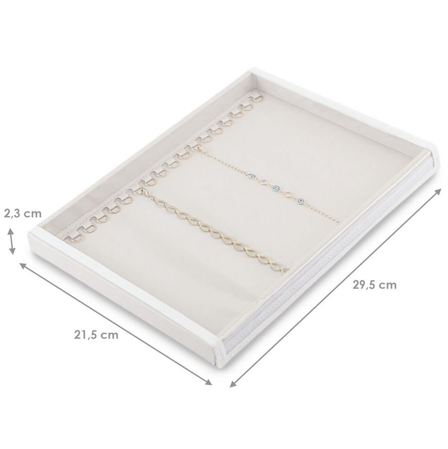 Bandeja Expositora Para Pulseiras-Média 21,5x29,5x2,3 cm Dunny Off White