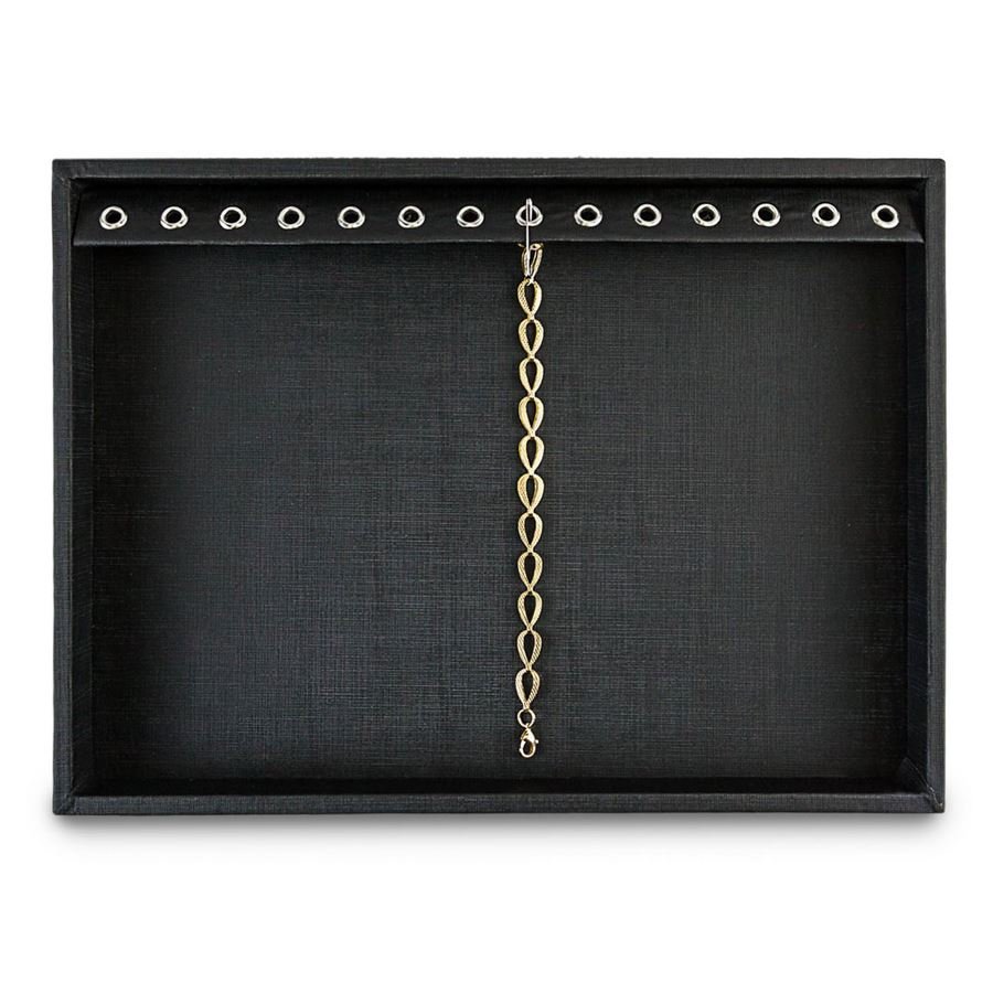 Bandeja Expositora Para Pulseiras com Ilhós 21,5x29,5x2,3 cm Dunny Preto