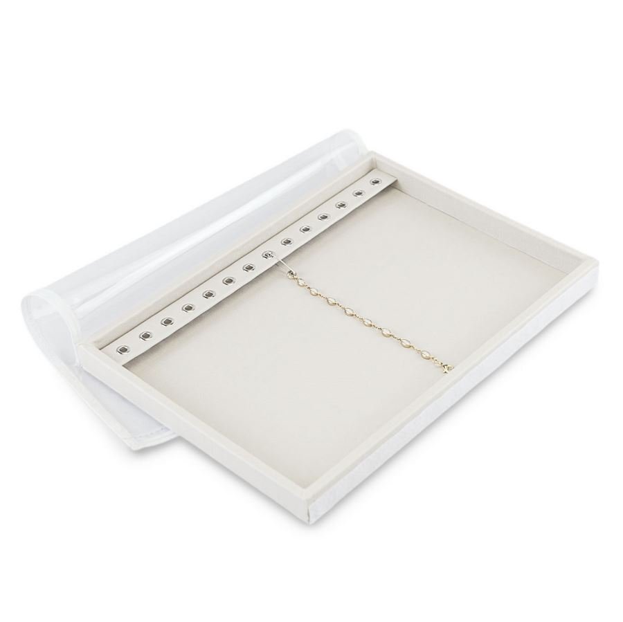 Bandeja Expositora Para Pulseiras com Ilhós 21,5x29,5x2,3 cm Dunny Off White