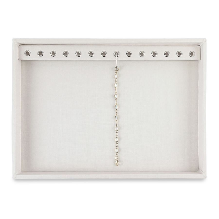 Bandeja Expositora Para Pulseiras com Ilhós 21,5x29,5x2,3 cm Dunny Off White