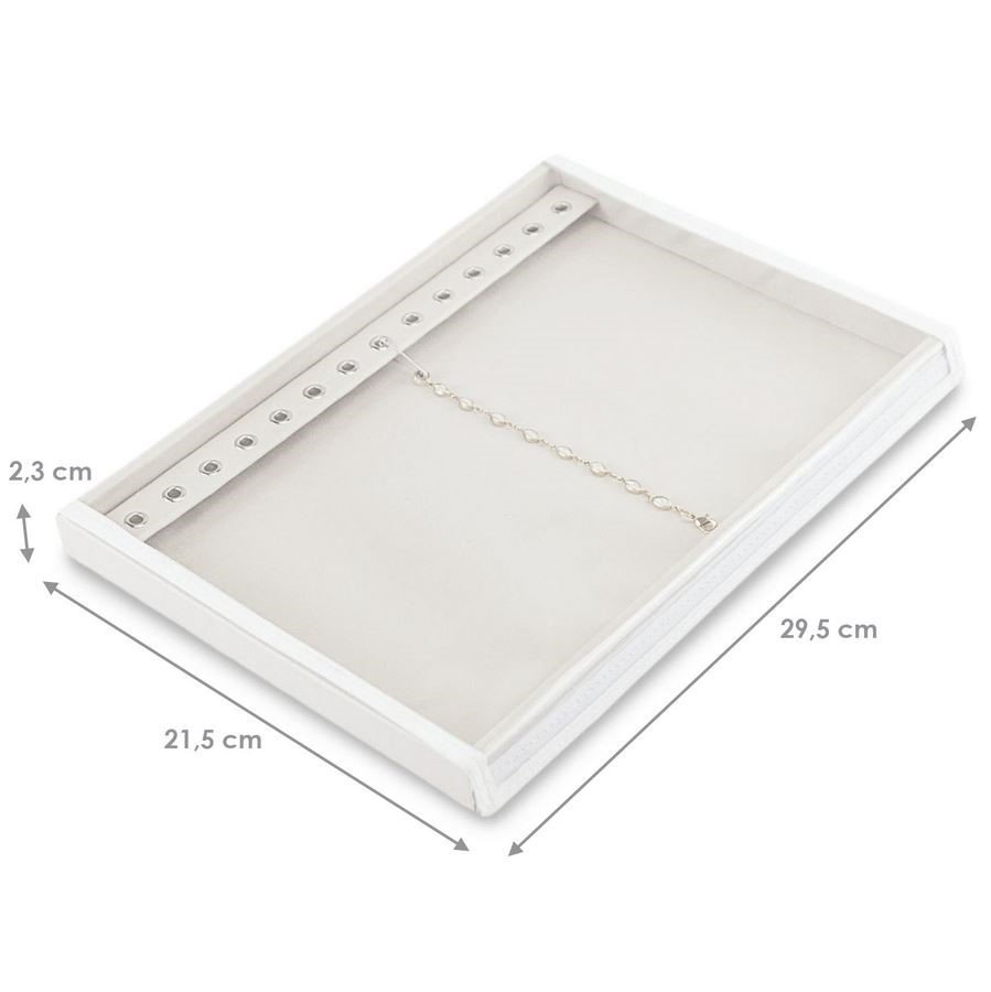 Bandeja Expositora Para Pulseiras com Ilhós 21,5x29,5x2,3 cm Dunny Off White