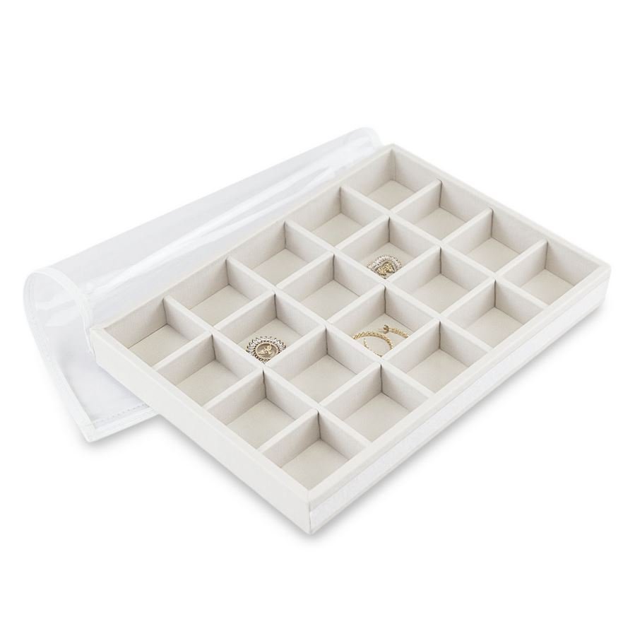 Bandeja Expositora Média-20 Espaços - 21,5x29,5x3,3 cm Dunny Off White