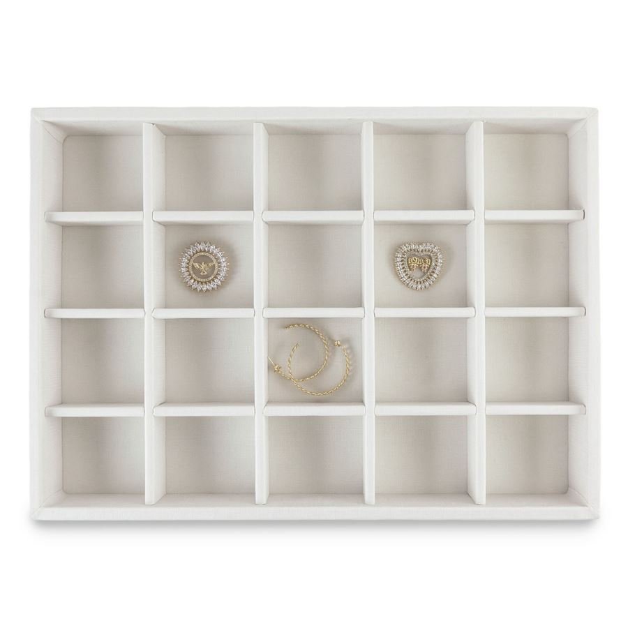 Bandeja Expositora Média-20 Espaços - 21,5x29,5x3,3 cm Dunny Off White