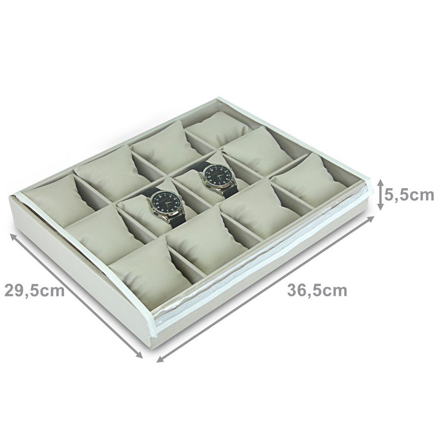 Bandeja Expositora Grande Para Relógios - 29,5x36,5x5 cm Dunny Off White