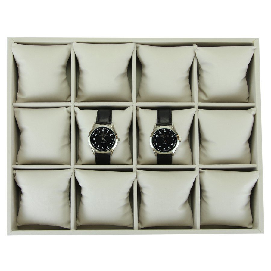 Bandeja Expositora Grande Para Relógios - 29,5x36,5x5 cm Dunny Off White