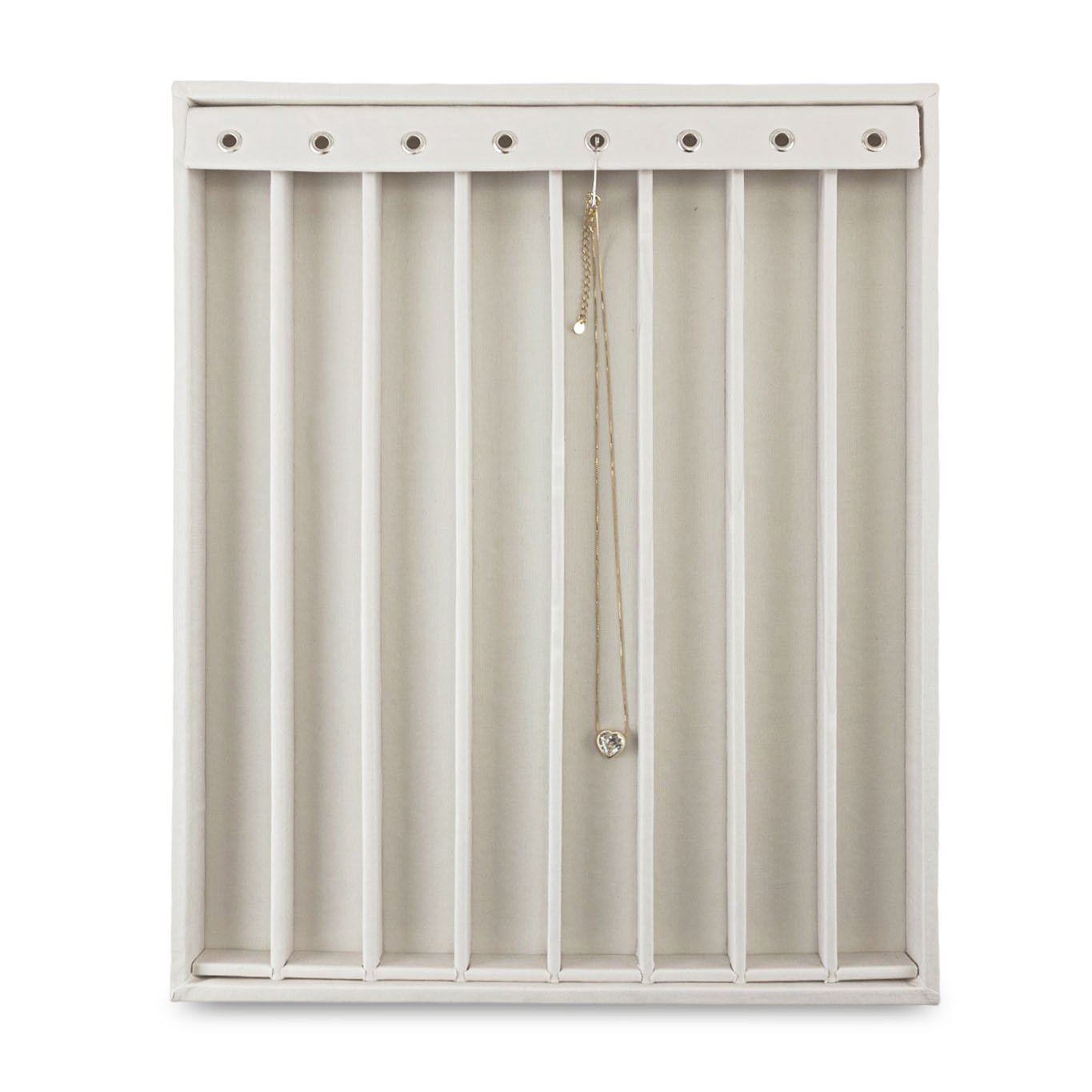 Bandeja Expositora Para Correntes 8 Divisões 29,5x36,5x2,3cm Dunny Off White