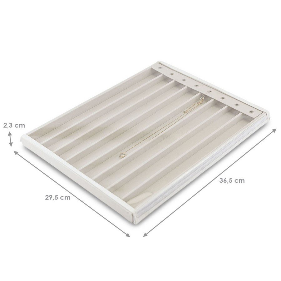 Bandeja Expositora Para Correntes 8 Divisões 29,5x36,5x2,3cm Dunny Off White