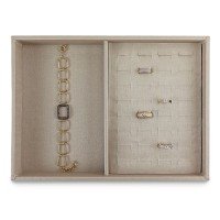 Bandeja Expositora Mista Lisa 21,5x29,5x3,3cm -32 fendas Dunny Champagne