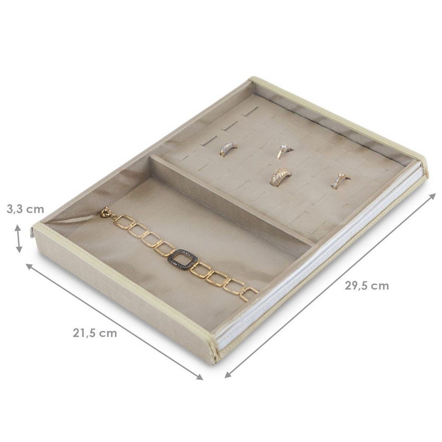 Bandeja Expositora Mista Lisa 21,5x29,5x3,3cm -32 fendas Dunny Champagne