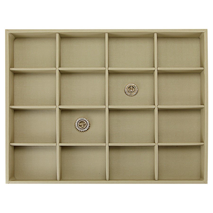 Bandeja Expositora Para Joias-16 Espaços 29,5x36,5x3,3 cm Dunny Champagne