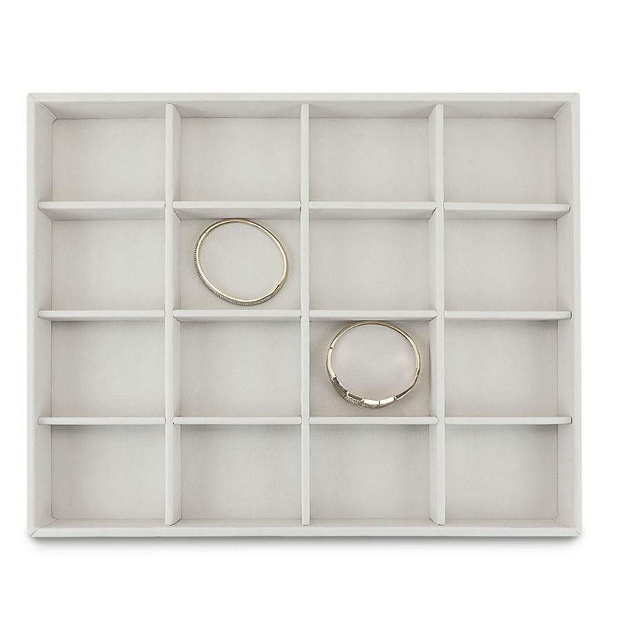 Bandeja Expositora Para Joias-16 Espaços 29,5x36,5x3,3 cm Dunny Off White