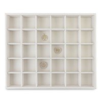 Bandeja Expositora Para Joias 30 Espaços 29,5x36,5x3,3 cm Dunny Off White