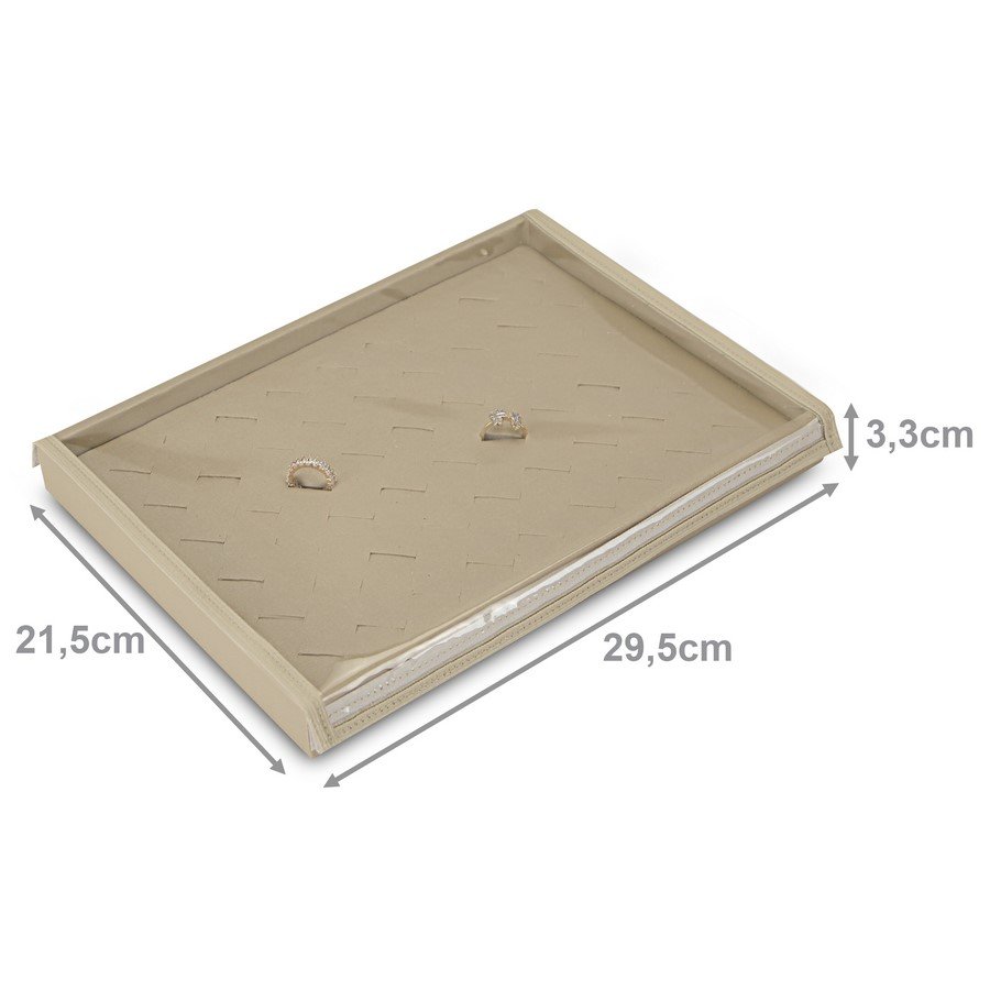 Bandeja Expositora Para Anéis 21,5x29,5x3,3 cm Dunny Champagne