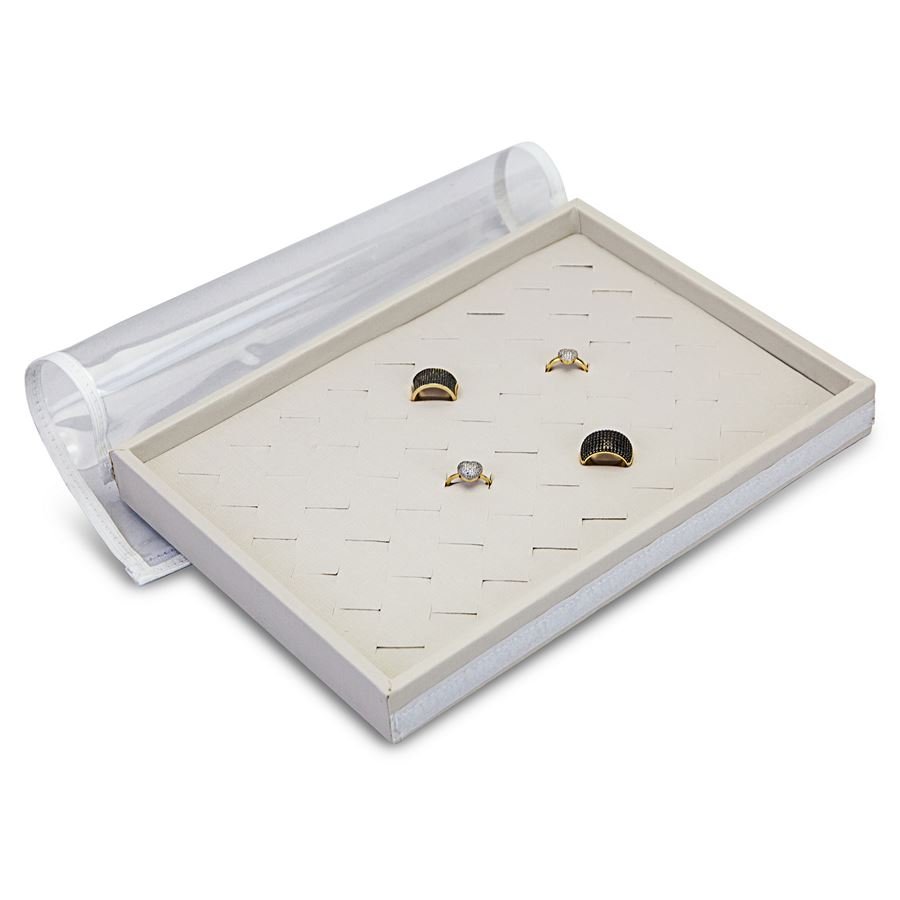 Bandeja Expositora Para Anéis 21,5x29,5x3,3 cm Dunny Off White