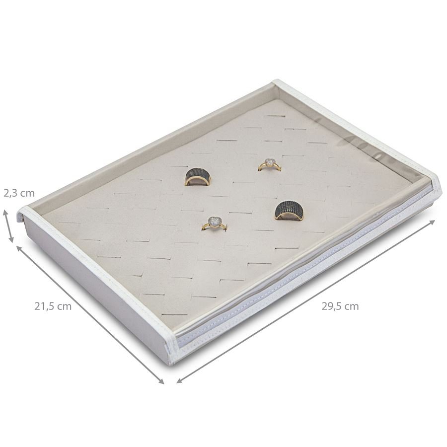 Bandeja Expositora Para Anéis 21,5x29,5x3,3 cm Dunny Off White