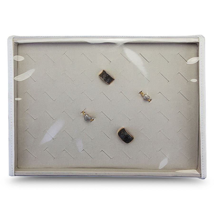 Bandeja Expositora Para Anéis 21,5x29,5x3,3 cm Dunny Off White