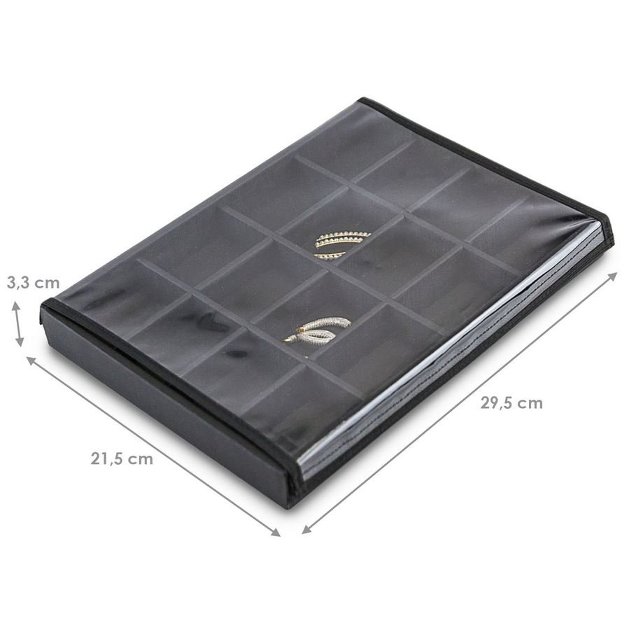 Bandeja Expositora Para Joias 21,5x29,5x3,3 cm Dunny Preto