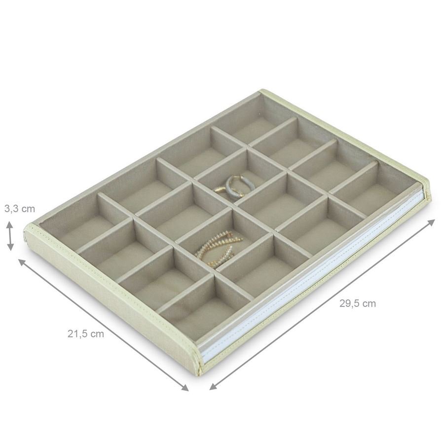 Bandeja Expositora Para Joias 21,5x29,5x3,3 cm Dunny Champagne