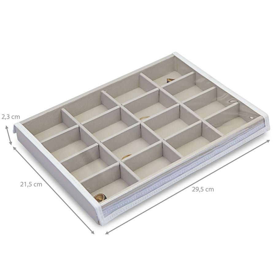 Bandeja Expositora Para Joias 21,5x29,5x3,3 cm Dunny Off White