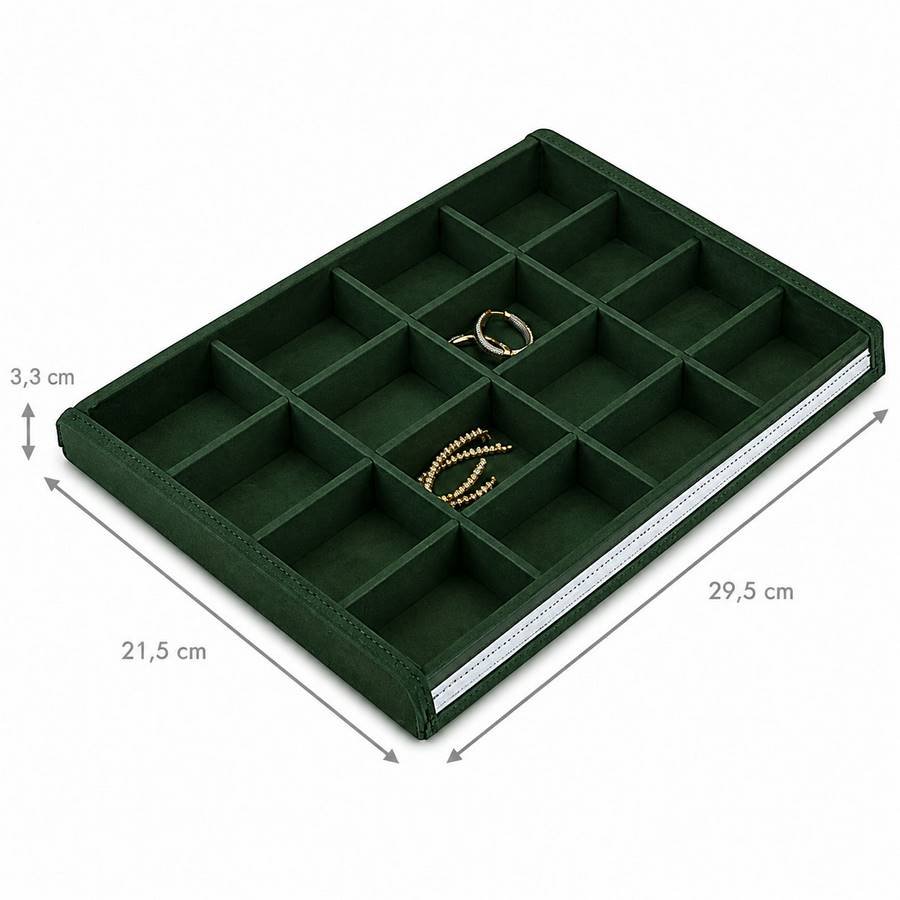Bandeja Expositora Para Joias 21,5x29,5x3,3 cm Dunny Verde
