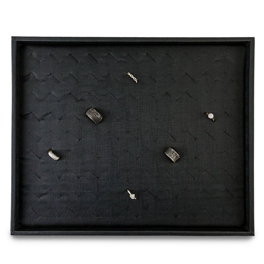Bandeja Expositora Grande Para Anéis 29,5x36,5x3,3 cm Dunny Preto