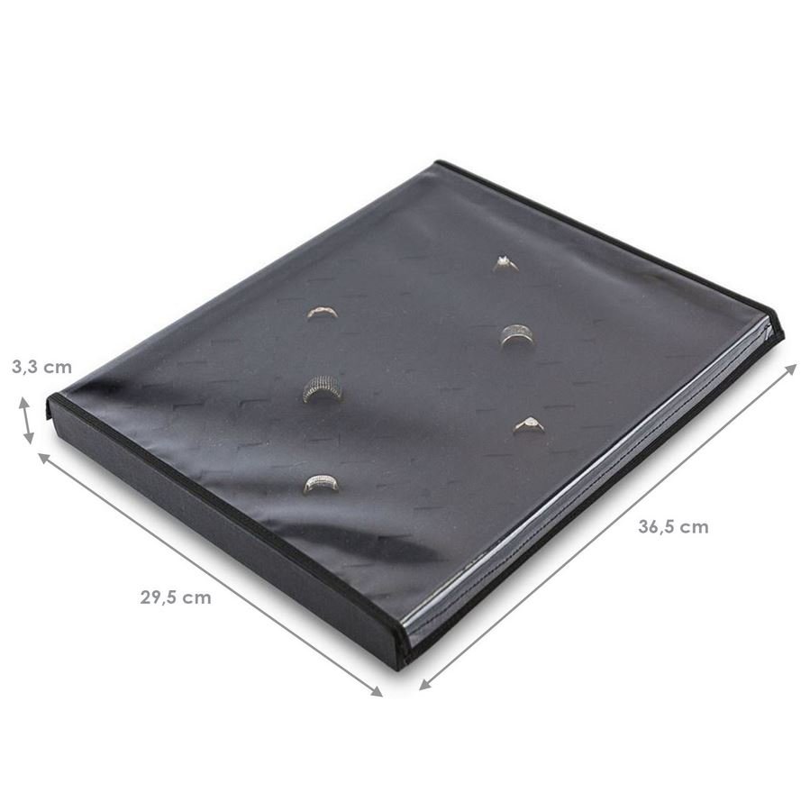 Bandeja Expositora Grande Para Anéis 29,5x36,5x3,3 cm Dunny Preto