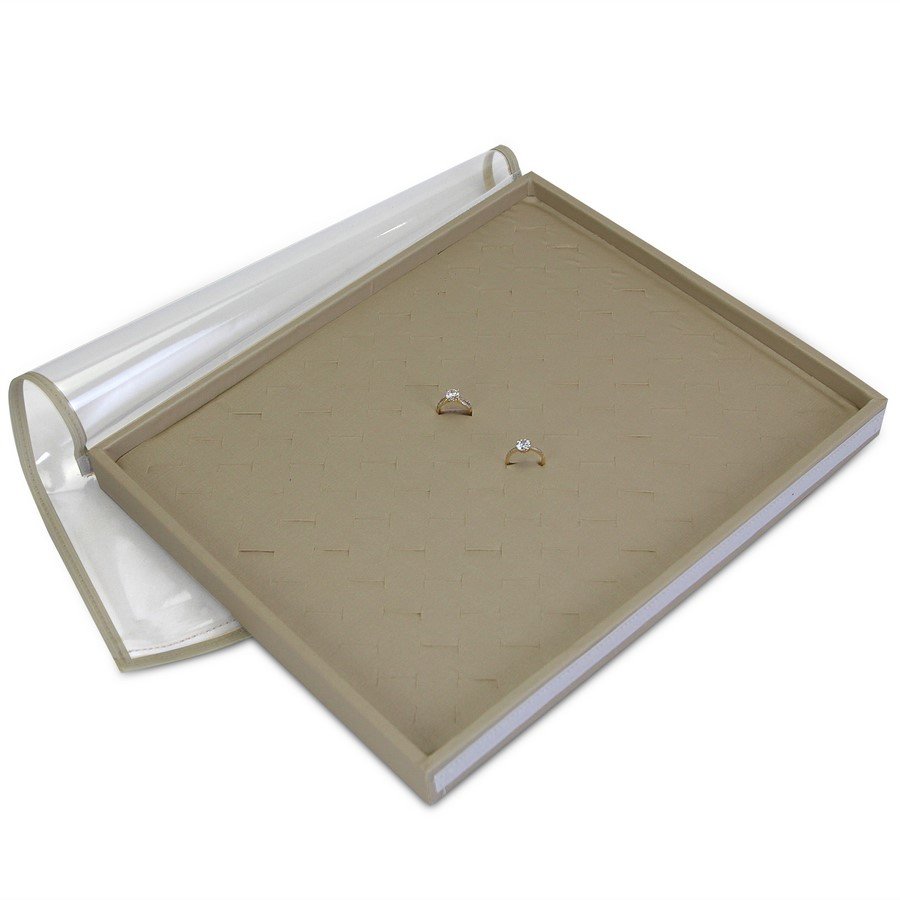 Bandeja Expositora Grande Para Anéis 29,5x36,5x3,3 cm Dunny Champagne
