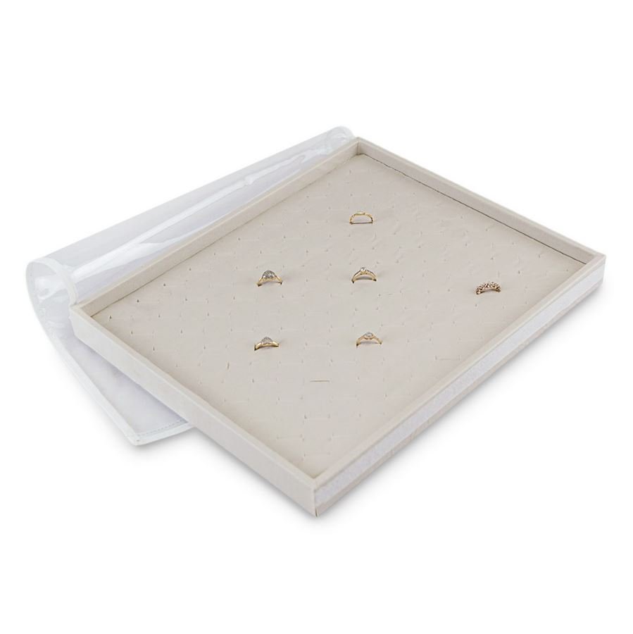 Bandeja Expositora Grande Para Anéis 29,5x36,5x3,3 cm Dunny Off White