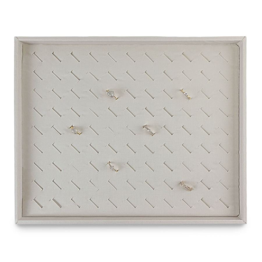 Bandeja Expositora Grande Para Anéis 29,5x36,5x3,3 cm Dunny Off White