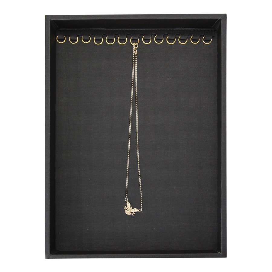 Bandeja Expositora Média Para Correntes 21,5x29,5x3,3 cm Dunny Preto