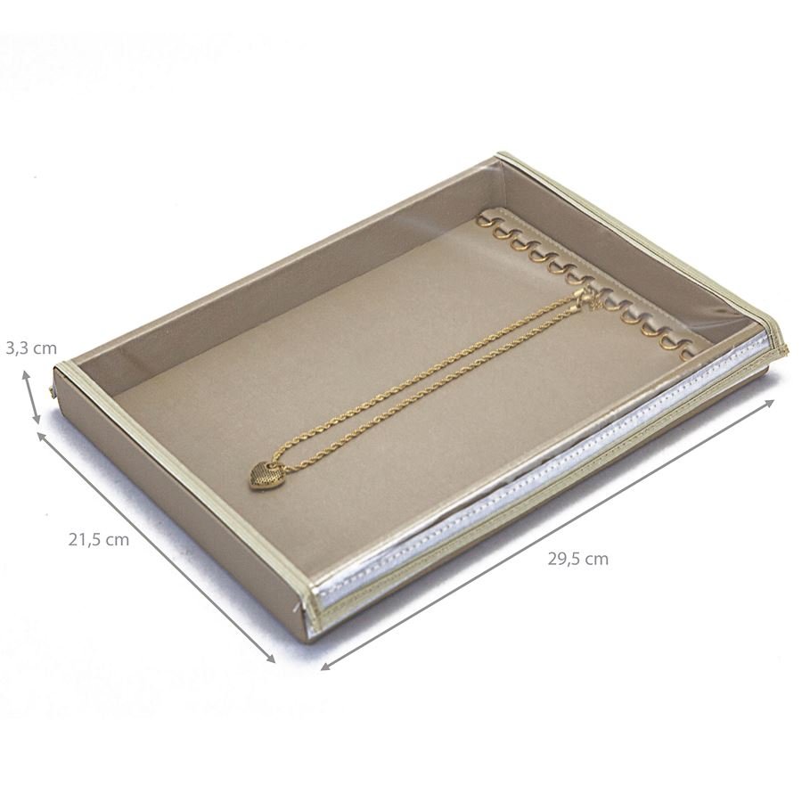 Bandeja Expositora Média Para Correntes 21,5x29,5x3,3 cm Dunny Champagne