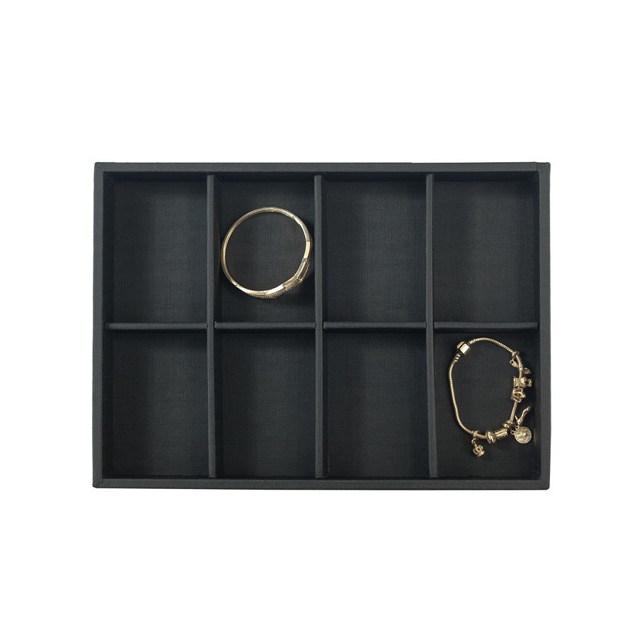 Bandeja Expositora Média Com 8 Espaços 21,5x29,5x3,3 cm Dunny Preto