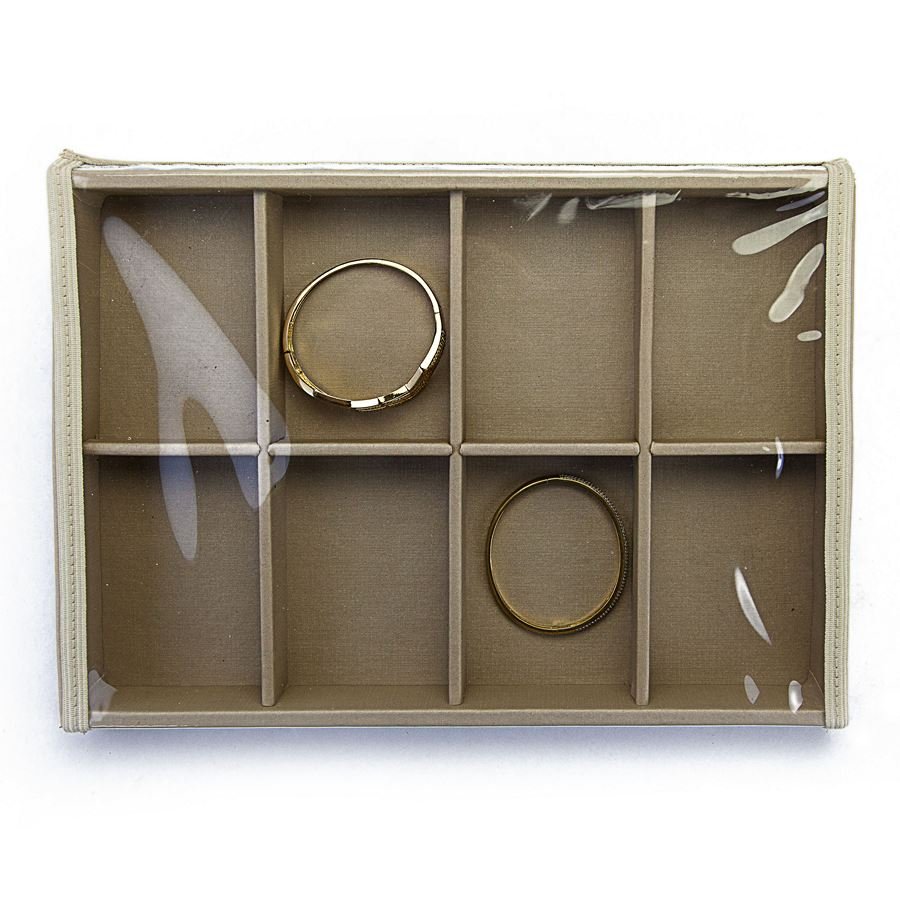 Bandeja Expositora Média Com 8 Espaços 21,5x29,5x3,3 cm Dunny Champagne