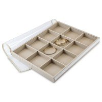 Bandeja Expositora Grande Com 12 Espaços 29,5x36,5x3,3 cm Dunny Champagne
