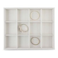 Bandeja Expositora Grande Com 12 Espaços 29,5x36,5x3,3 cm Dunny Off White
