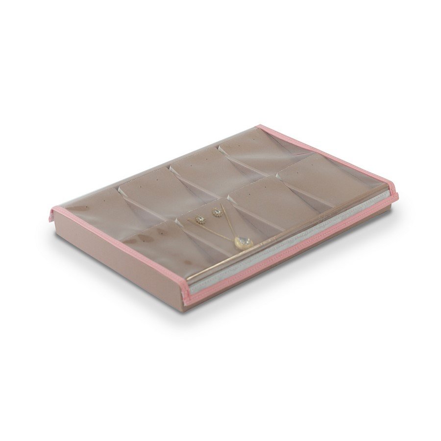 Bandeja Expositora Para Joias com cartelas 21,5x29,5x3,3 cm Dunny Rosa Cha